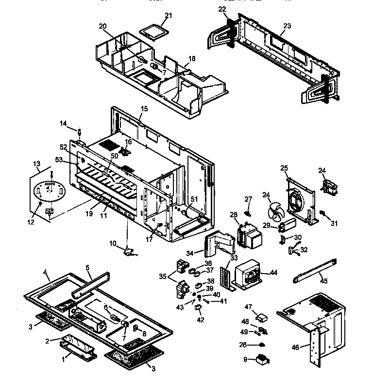 Chassis assy & electrical components
