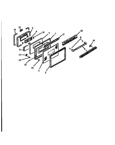 Oven door assy