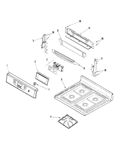 Control panel/top assembly