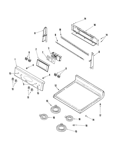Control panel/top assembly