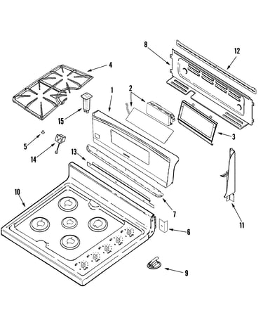 Control panel/top assembly
