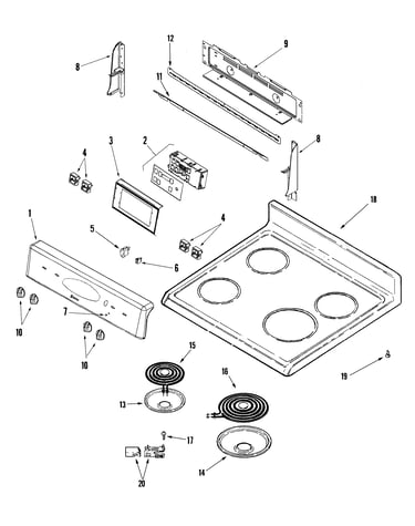 Control panel/top assembly