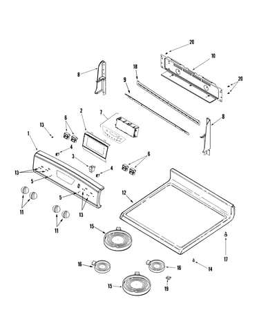 Control panel/top assembly