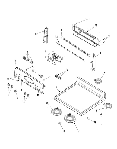 Control panel/top assembly
