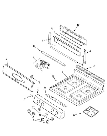 Control panel/top assembly