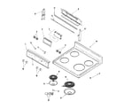 Amana AER5511BAQ control panel/top assembly diagram