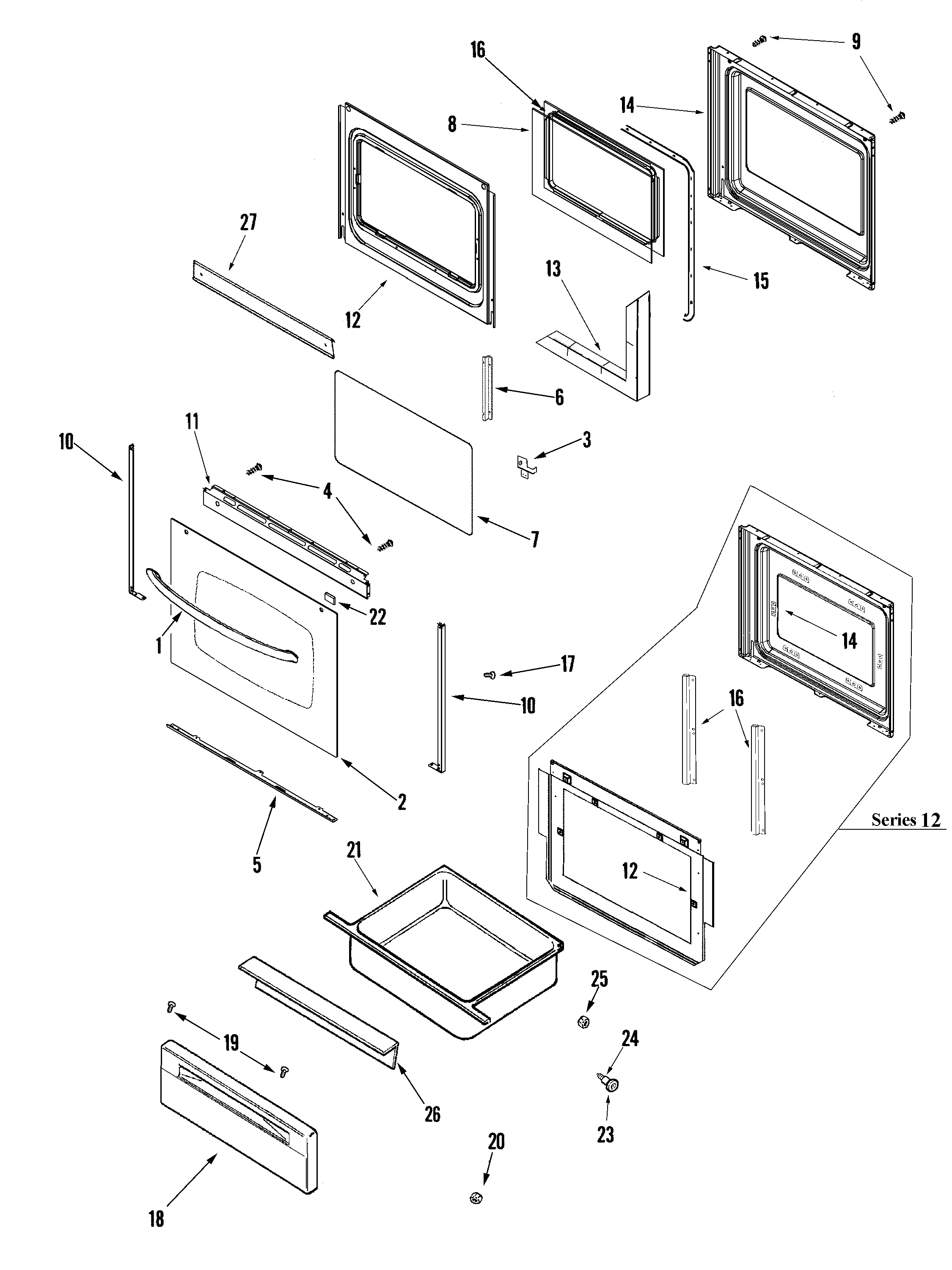 DOOR/DRAWER (SLV)