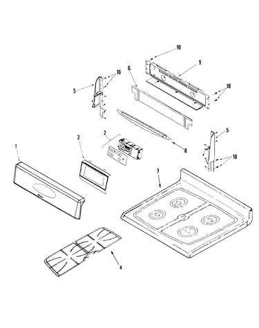 Control panel/top assembly