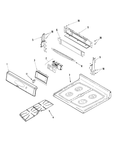 Control panel/top assembly