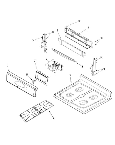 Control panel/top assembly