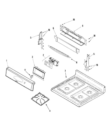 Control panel/top assembly