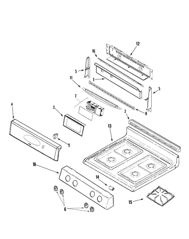 Control panel/top assembly