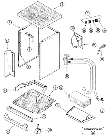 Cabinet & faucet coupler assy.
