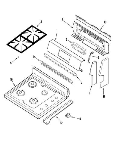 Control panel/top assembly