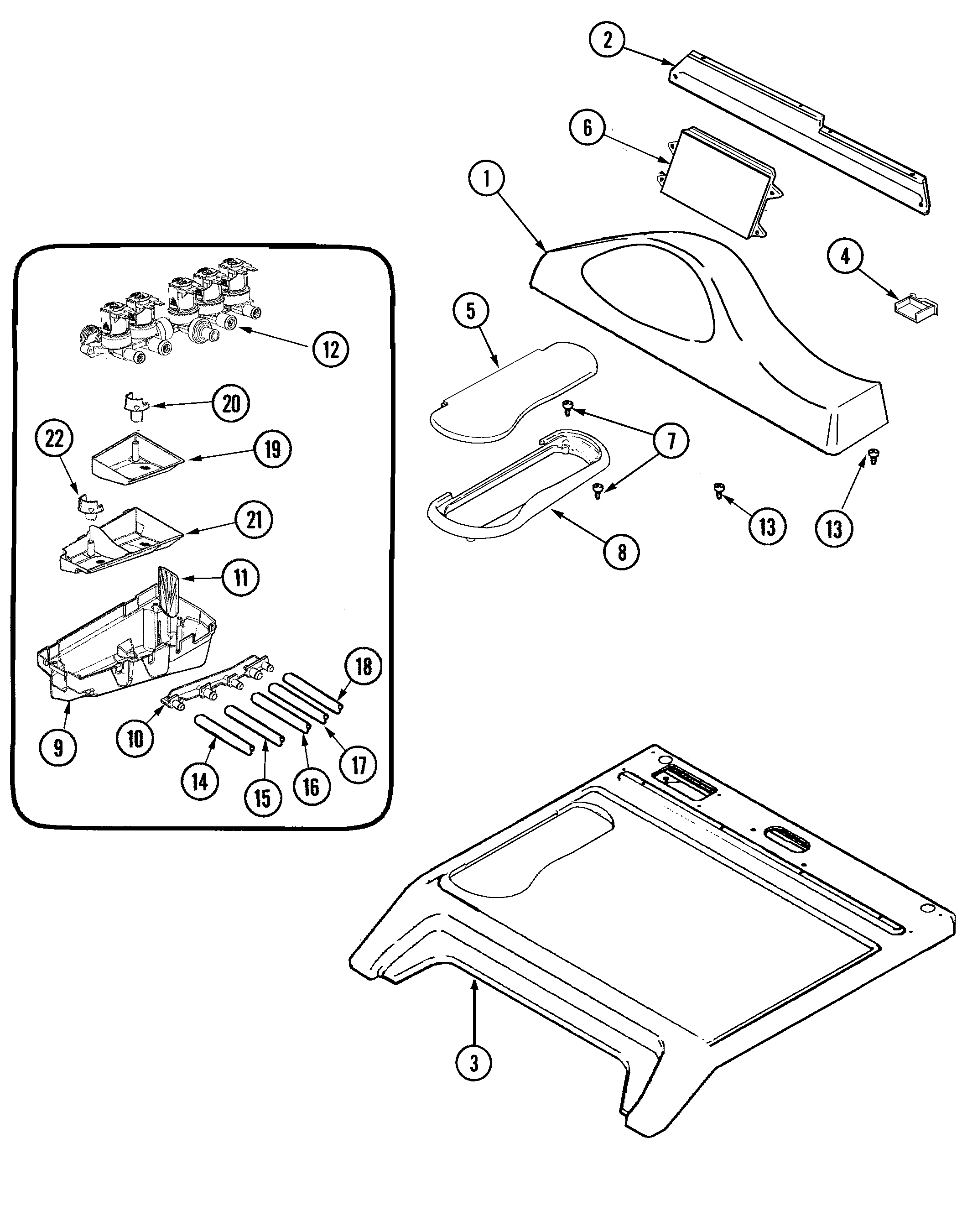 CONTROL PANEL & TOP