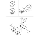 Kenmore 59665234402 refrigerator shelving diagram