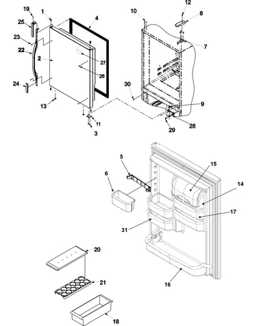 Refrigerator door