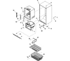 Kenmore 59675239402 interior cabinet & freezer shelving diagram