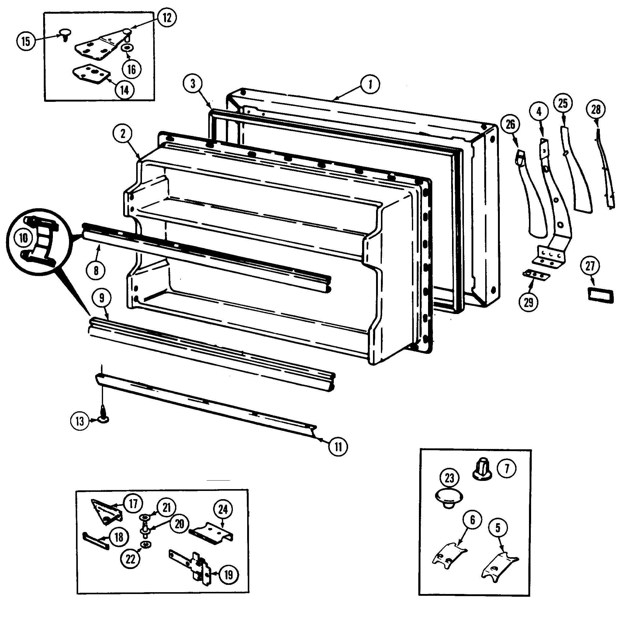 Freezer door