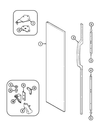 Freezer outer door