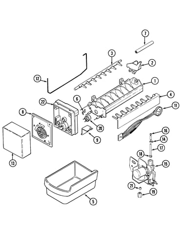 Optional ice maker kit (ice)
