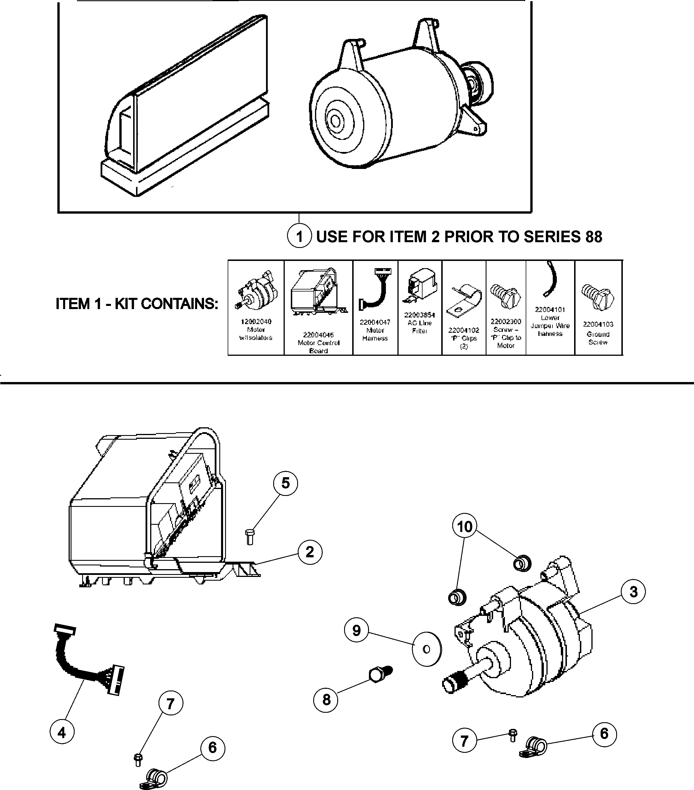 Motor & motor support