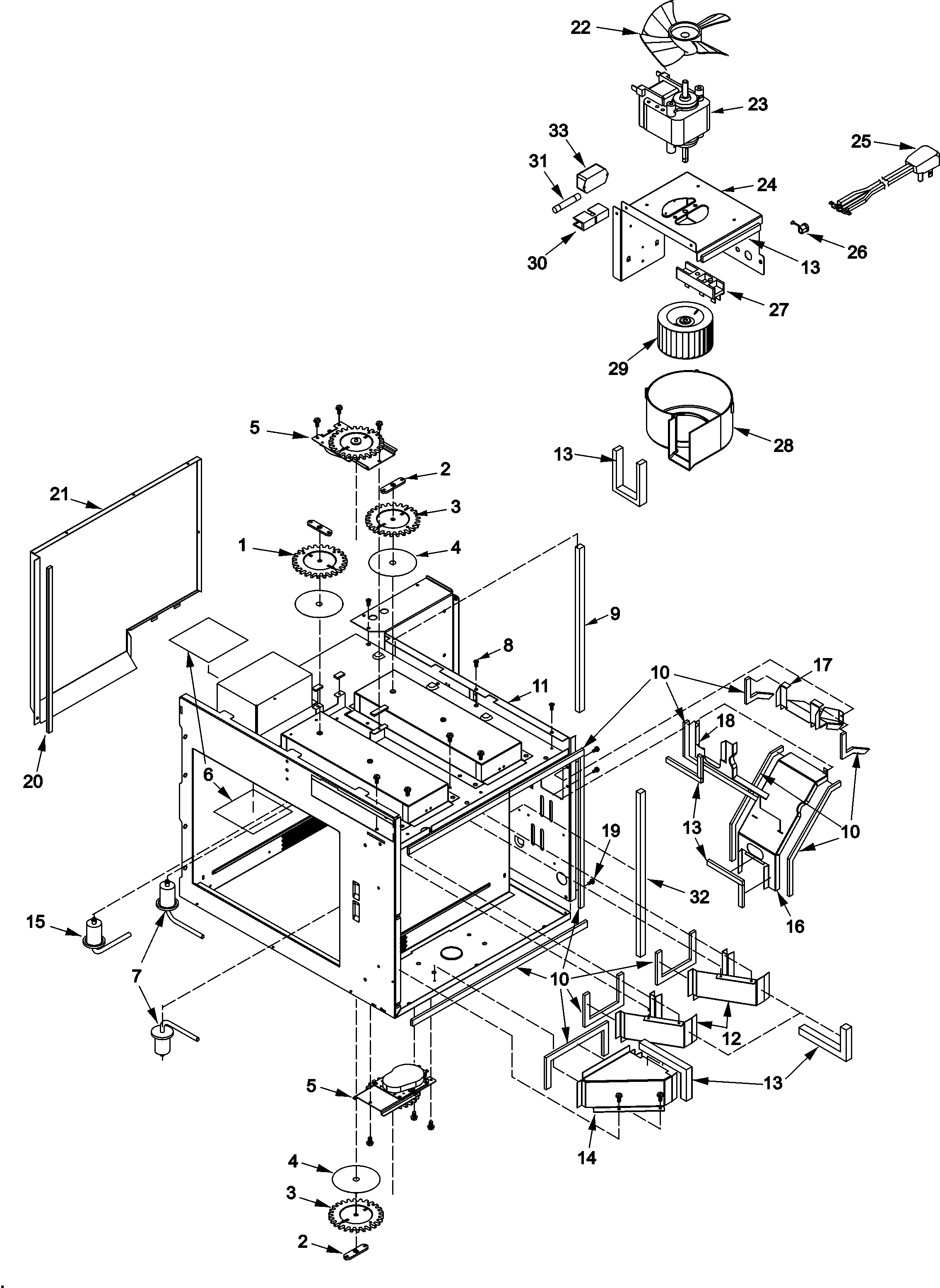 FUSES, ANTENNAS, BLOWER, DUCTS,