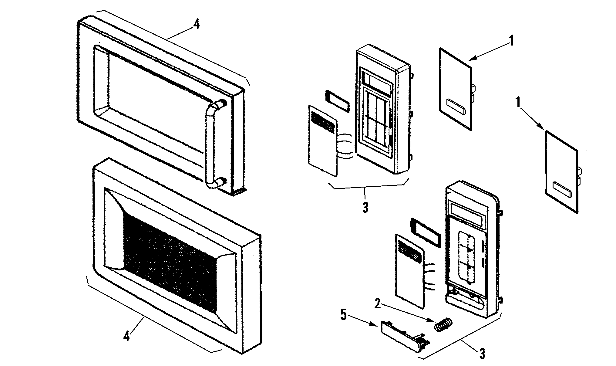 Control panel/door assembly