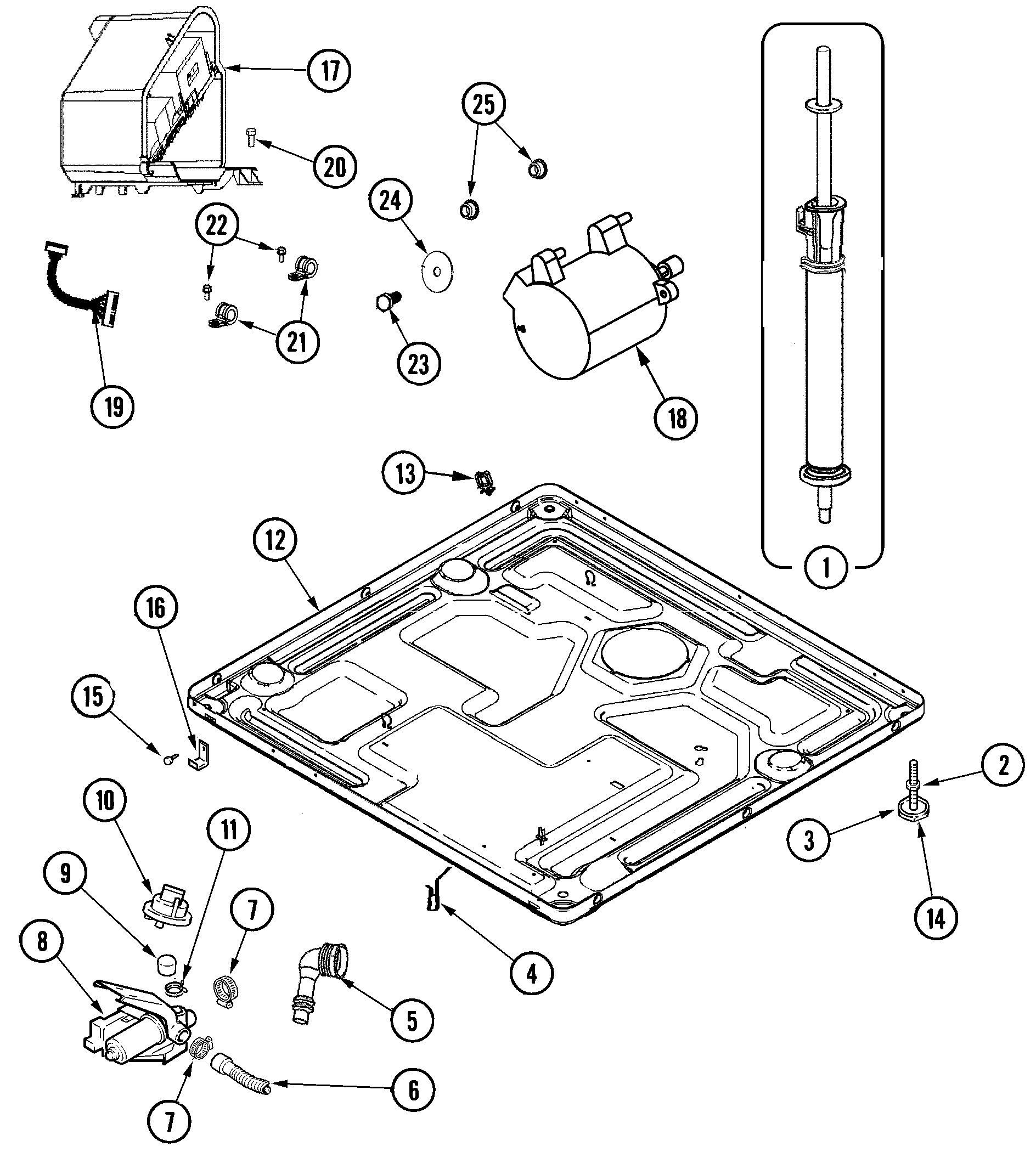 Base with motor