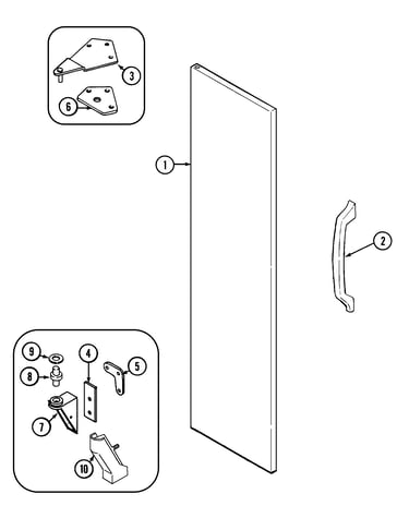 Freezer outer door
