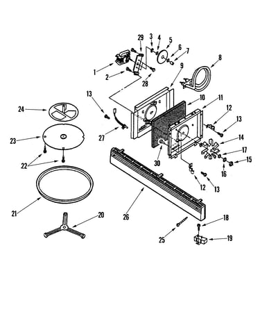 Convection fan/turntable