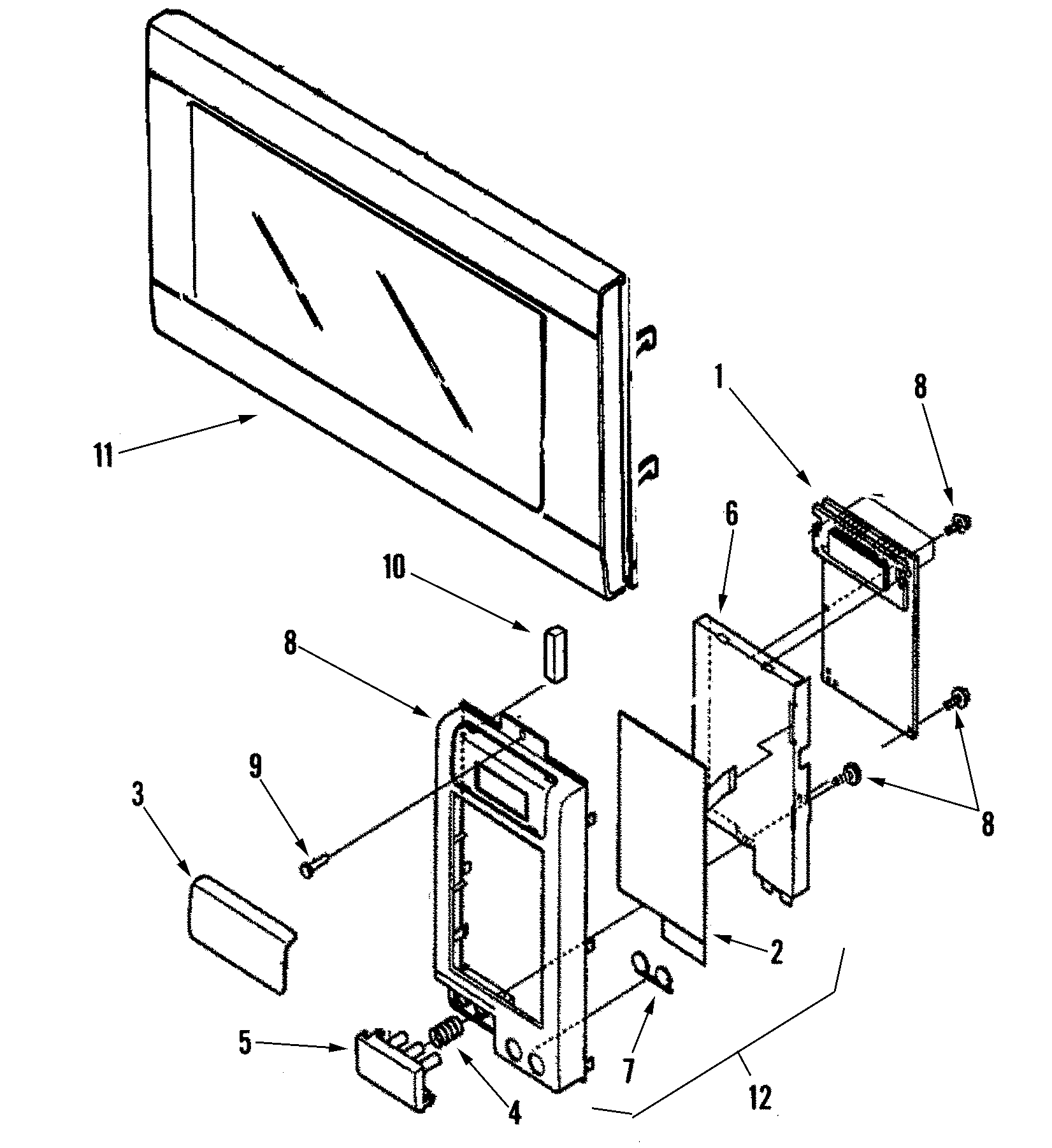 CONTROL PANEL/DOOR ASSEMBLY (ACO1180AB)