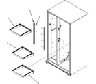 Maytag MSD2652KEB refrigerator shelves diagram