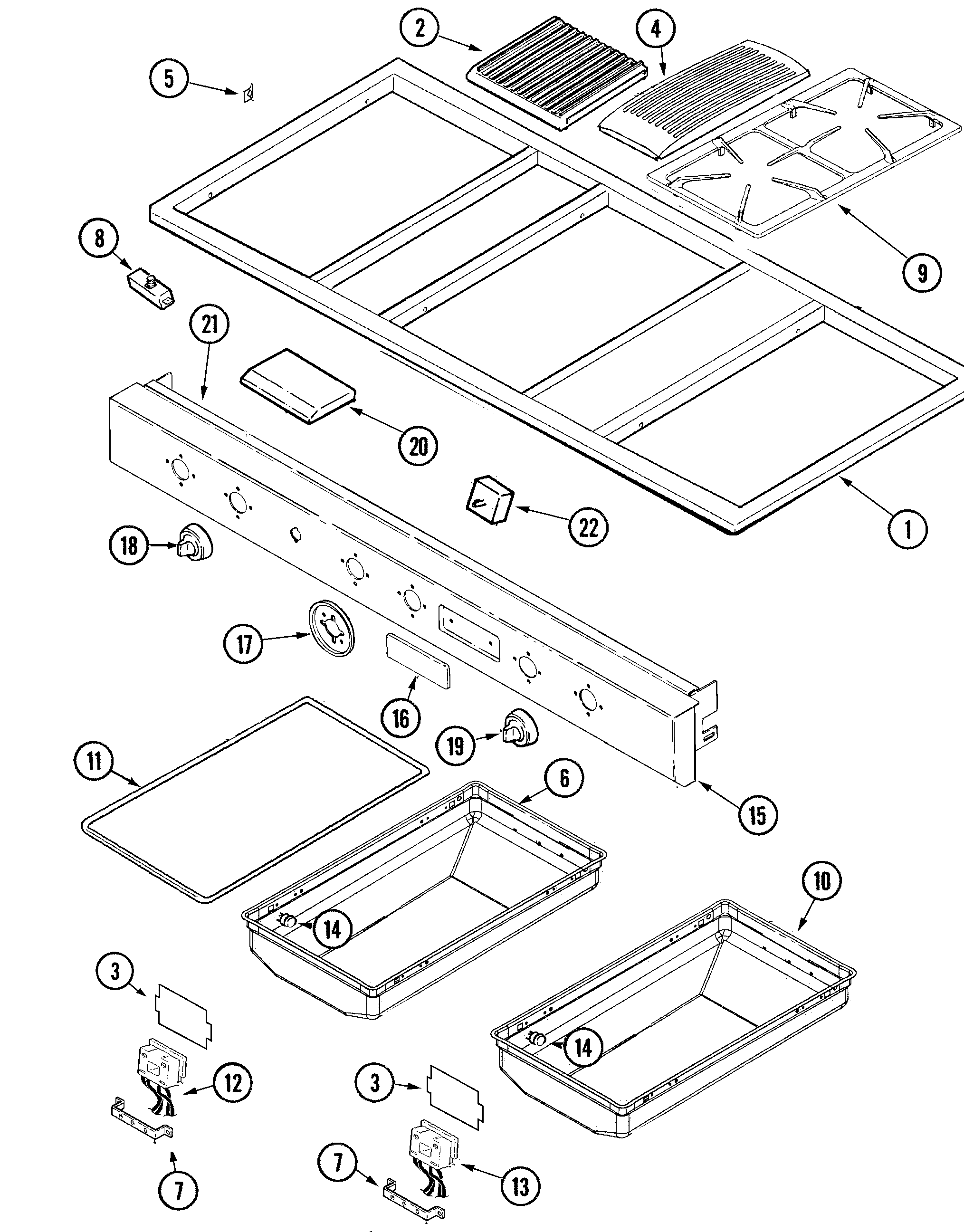 Control panel & top assembly