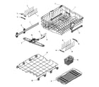 Maytag MDB9600AWW track & rack assembly (middle/lwr) diagram