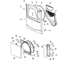 Maytag MCG8000AWQ front panel & lower doors diagram