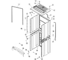 Maytag MCG8000AWQ cabinet, upper & lower diagram