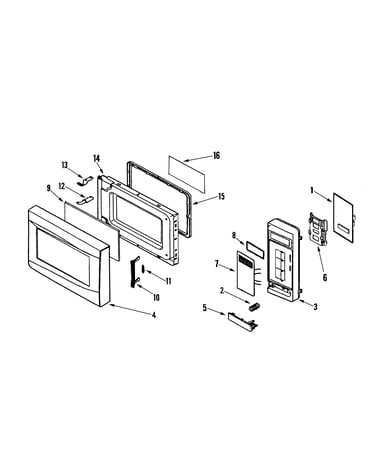 Control panel/door assembly