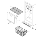 Maytag MQU2057BEW freezer compartment diagram