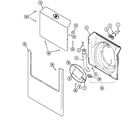 Maytag MLE2000AZW door & front panel (washer) diagram