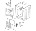 Maytag MLE2000AZW cabinet-rear (washer) diagram