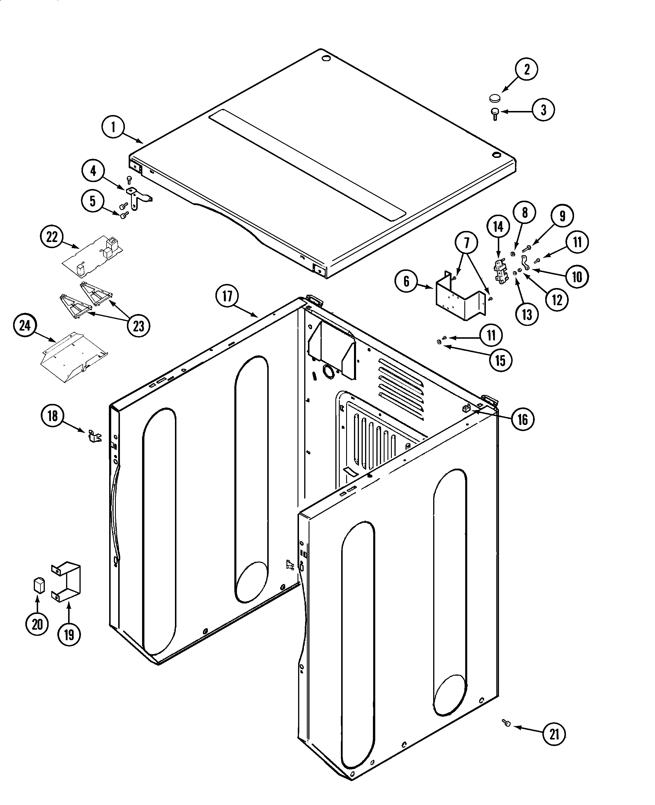 Cabinet-front (dryer)