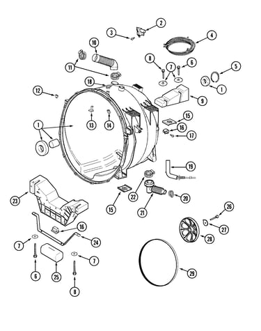 Outer tub  (washer)