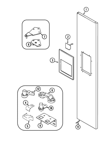 Freezer outer door