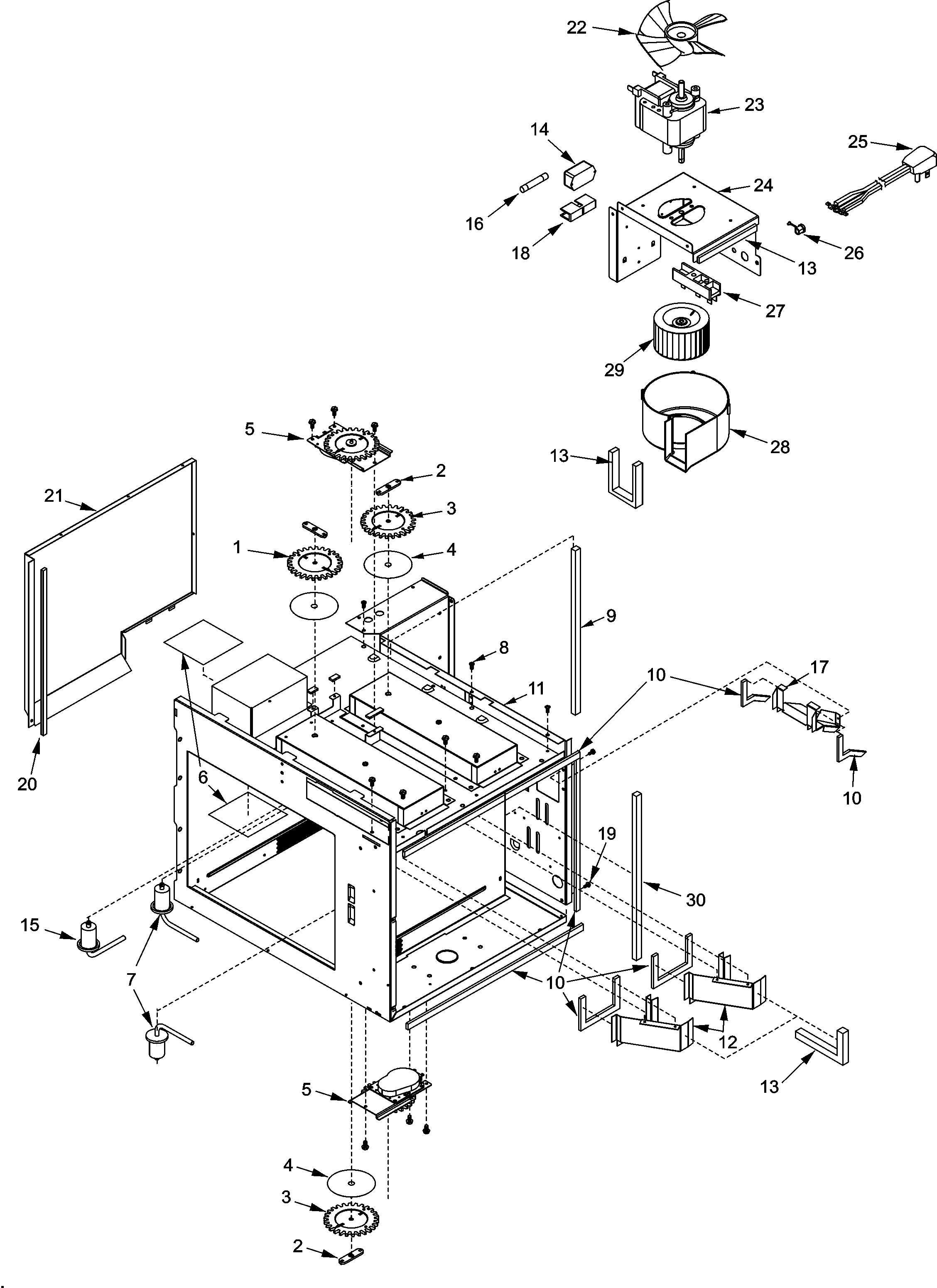 Antennas, blower, ducts,