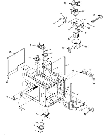 Antennas, blower, ducts,