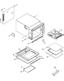 Tray, grease shield, cabinet,
