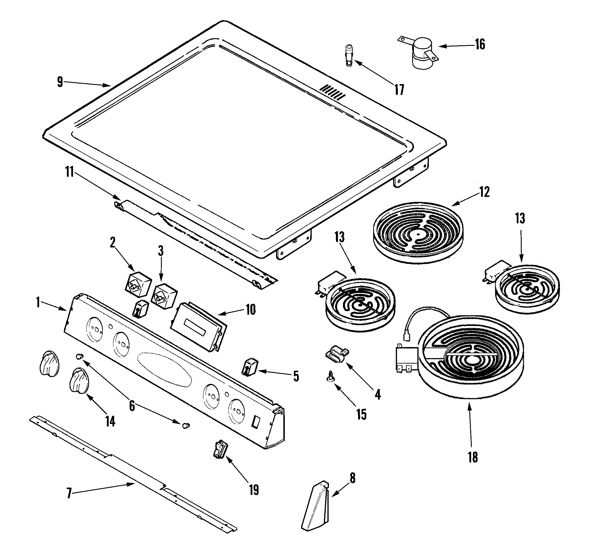 Control panel/top asy (mes5752)