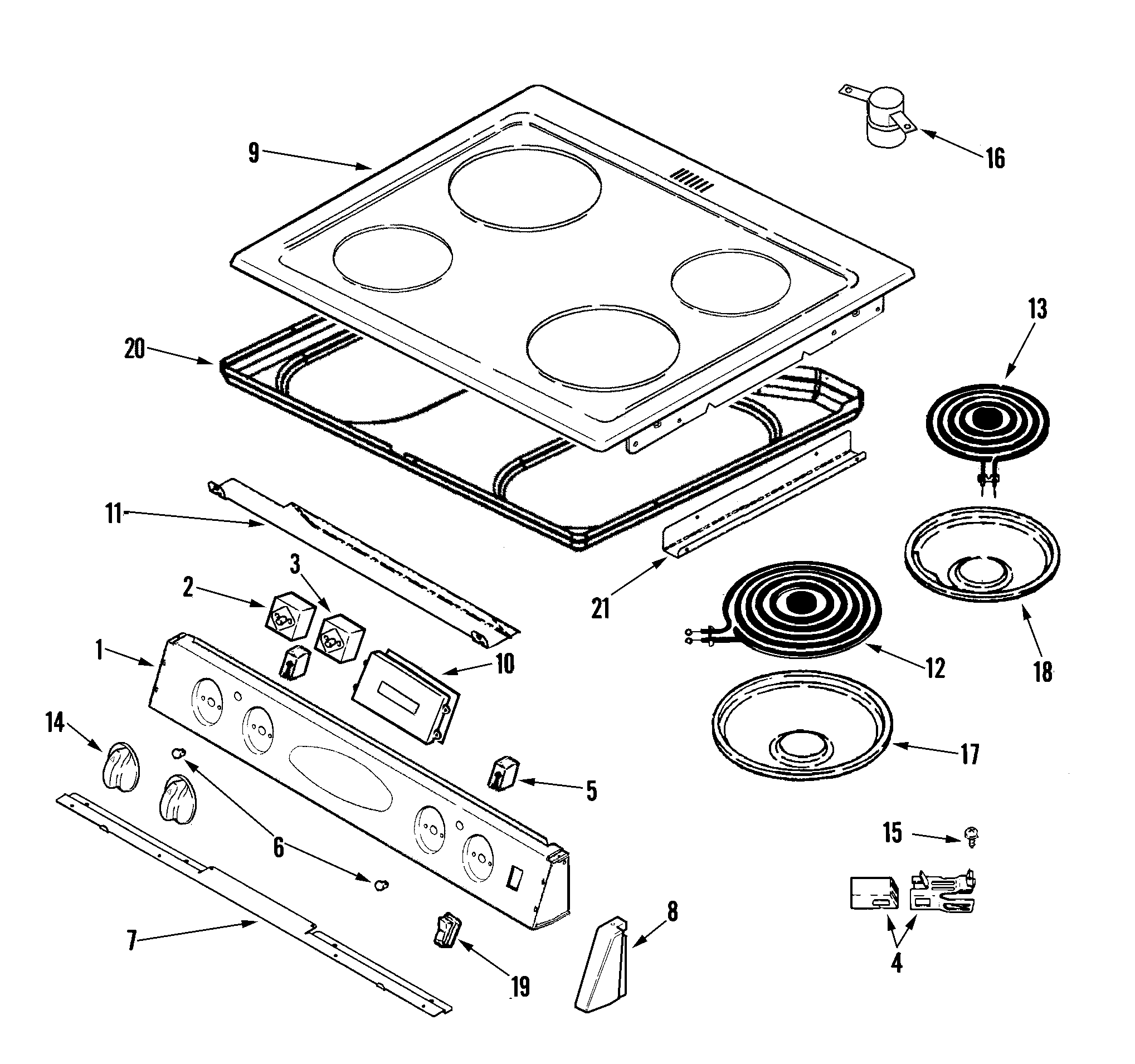 CONTROL PANEL/TOP ASY (MES5552)