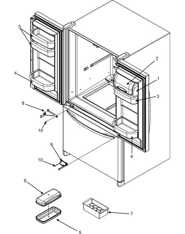 Ref dr storage & center hinges
